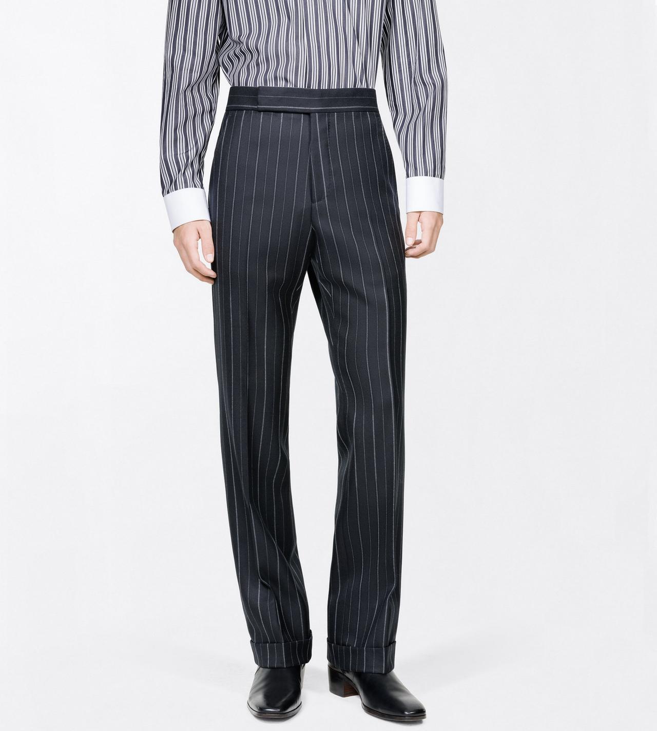 TOM FORD WOOL BLACK ALTERNATE WOOL STRIPE SUIT