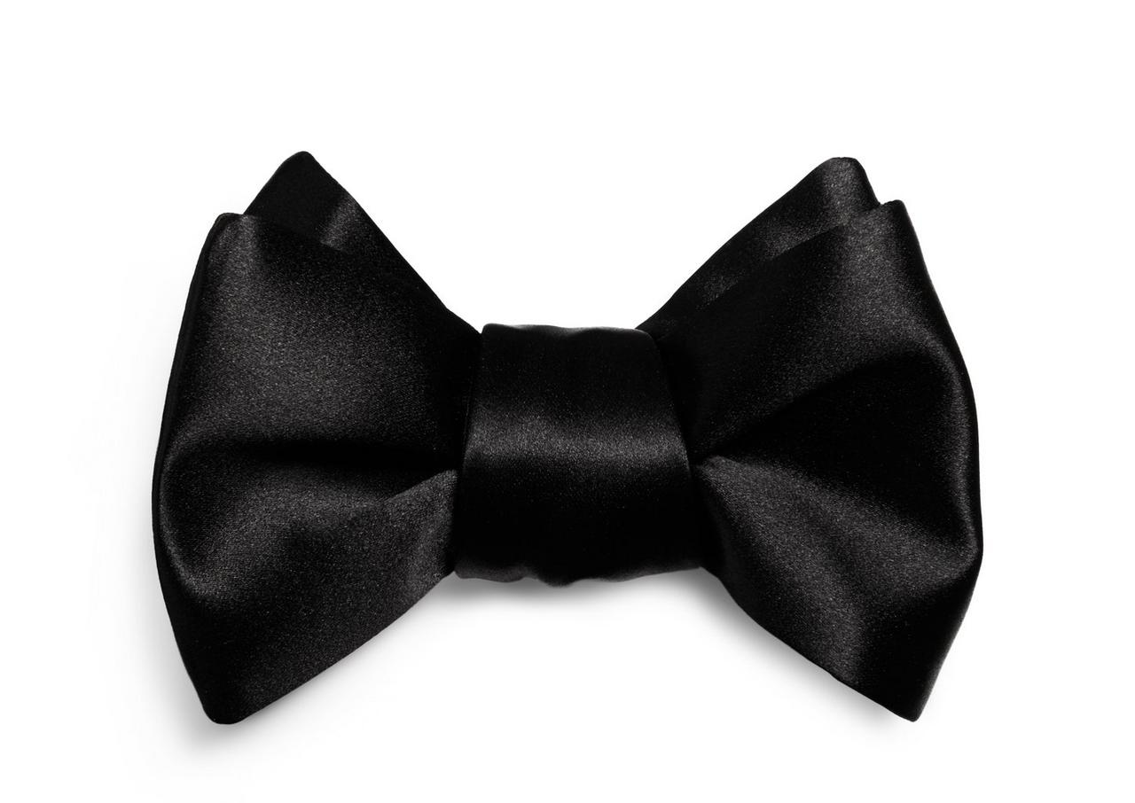 SATIN CLASSIC PRE-TIED EVENING BOW TIE image number 0
