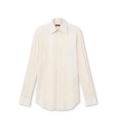 SILK VISCOSE POPLIN REGULAR FIT SHIRT | Tom Ford Fashion
