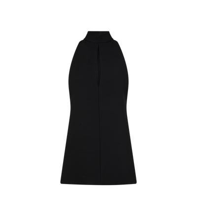 VISCOSE SABLE' HALTERNECK MINI COCKTAIL DRESS