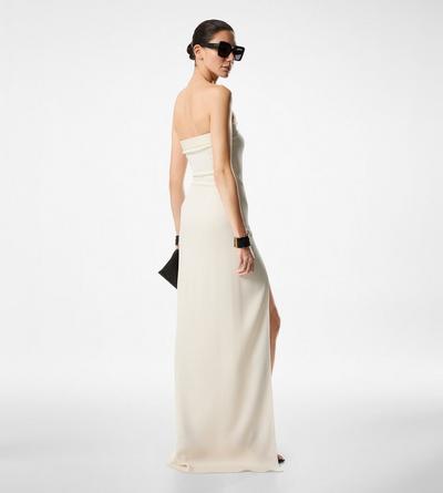 STRETCH SABLE' STRAPLESS EVENING DRESS image number 2