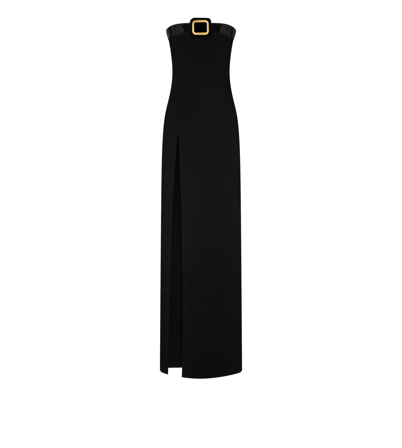 STRETCH SABLE' STRAPLESS EVENING DRESS image number 0