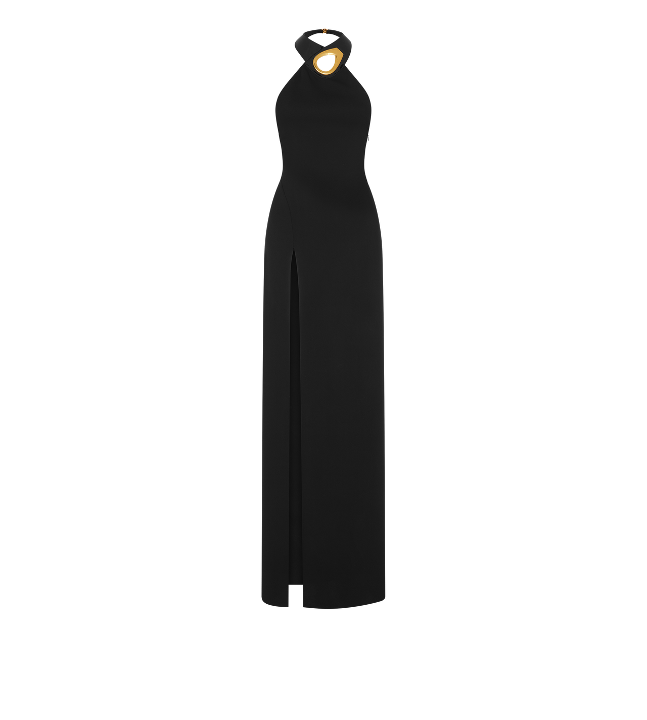 SABLE' HALTER NECK EVENING DRESS image number 0