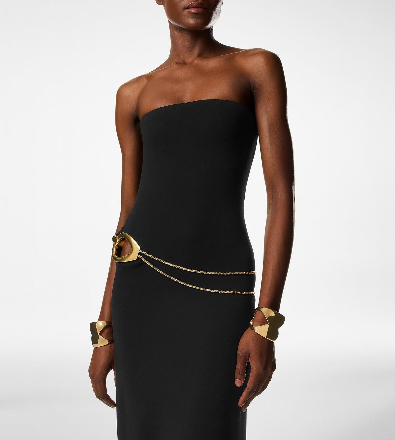 SABLE' STRAPLESS EVENING DRESS image number 1