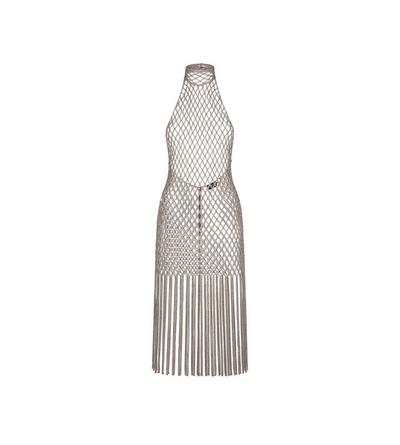 ワンピース TOM FORD WOMEN Halterneck Cocktail Dress Natural TOM FORD Cowl Halter Silk Sable Backless Cocktail Dress