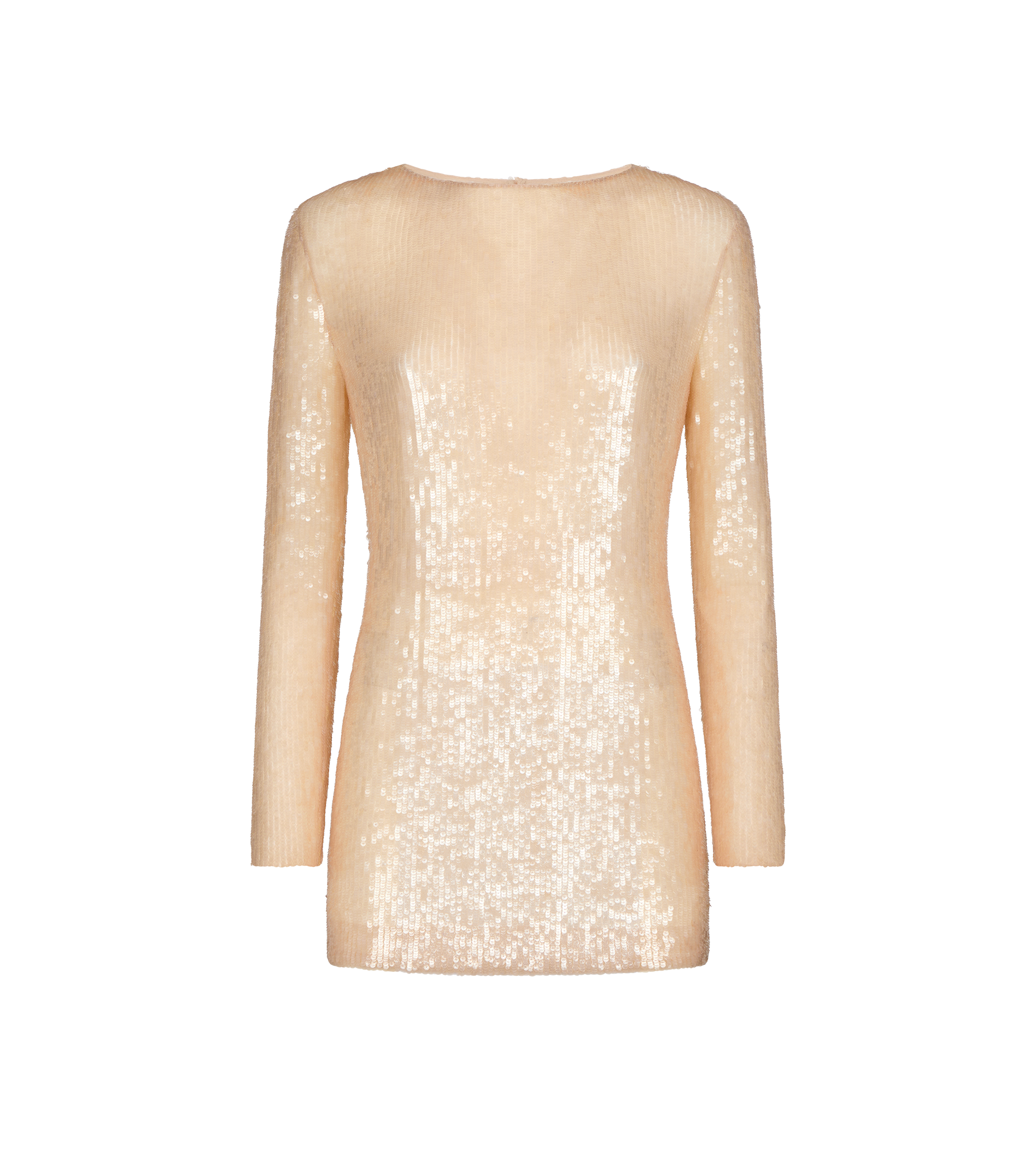 TRANSPARENT SEQUIN EMBROIDERY COCKTAIL MINI DRESS