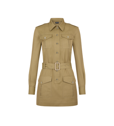 BELTED SAFARI MINI DRESS