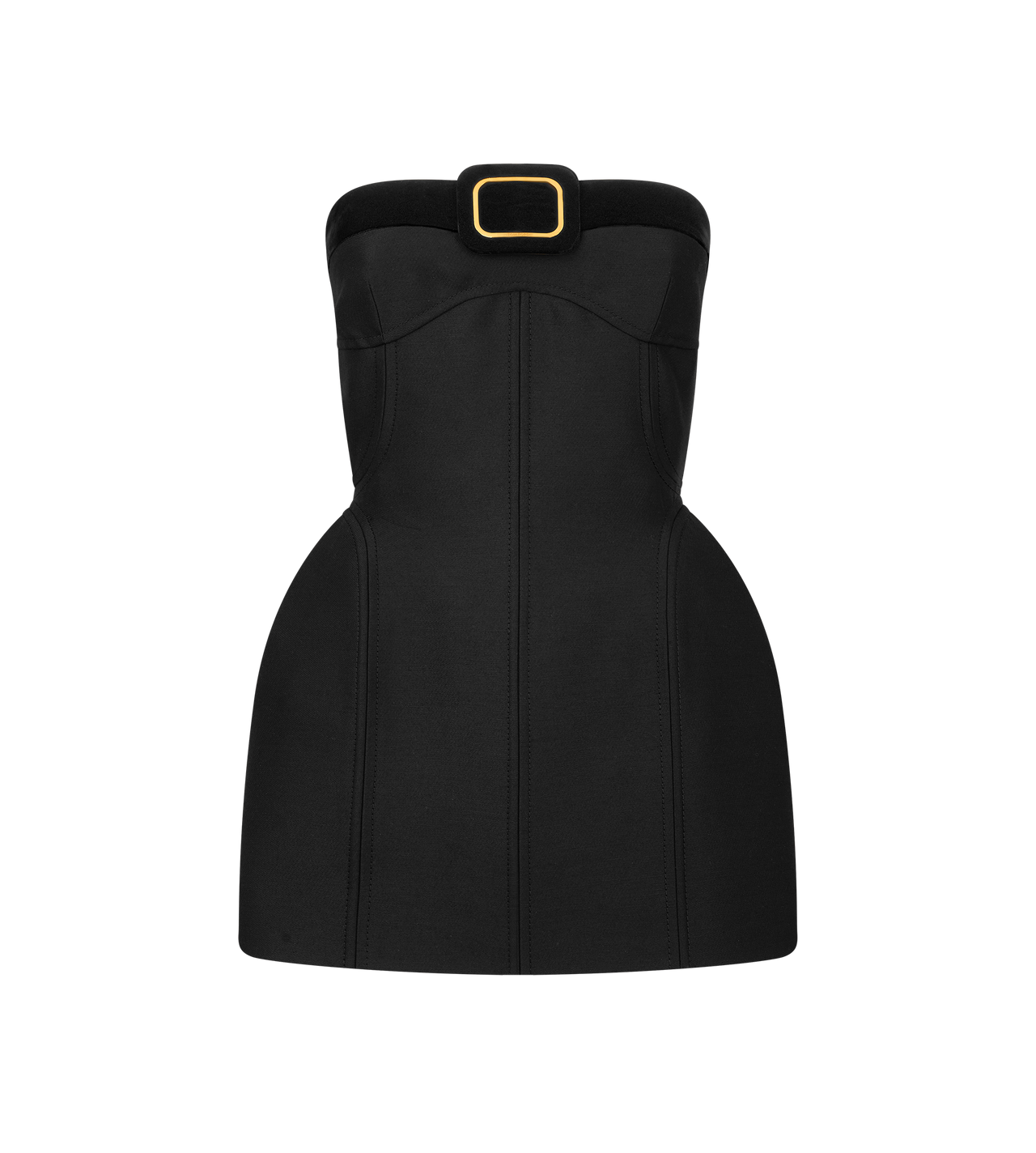 STRAPLESS MINI COCKTAIL DRESS WITH BUCKLE DETAIL image number 0