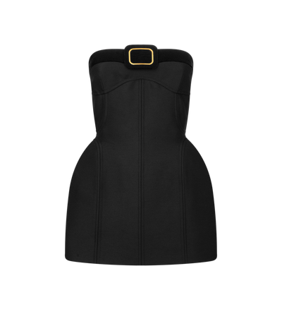 STRAPLESS MINI COCKTAIL DRESS WITH BUCKLE DETAIL image number 0