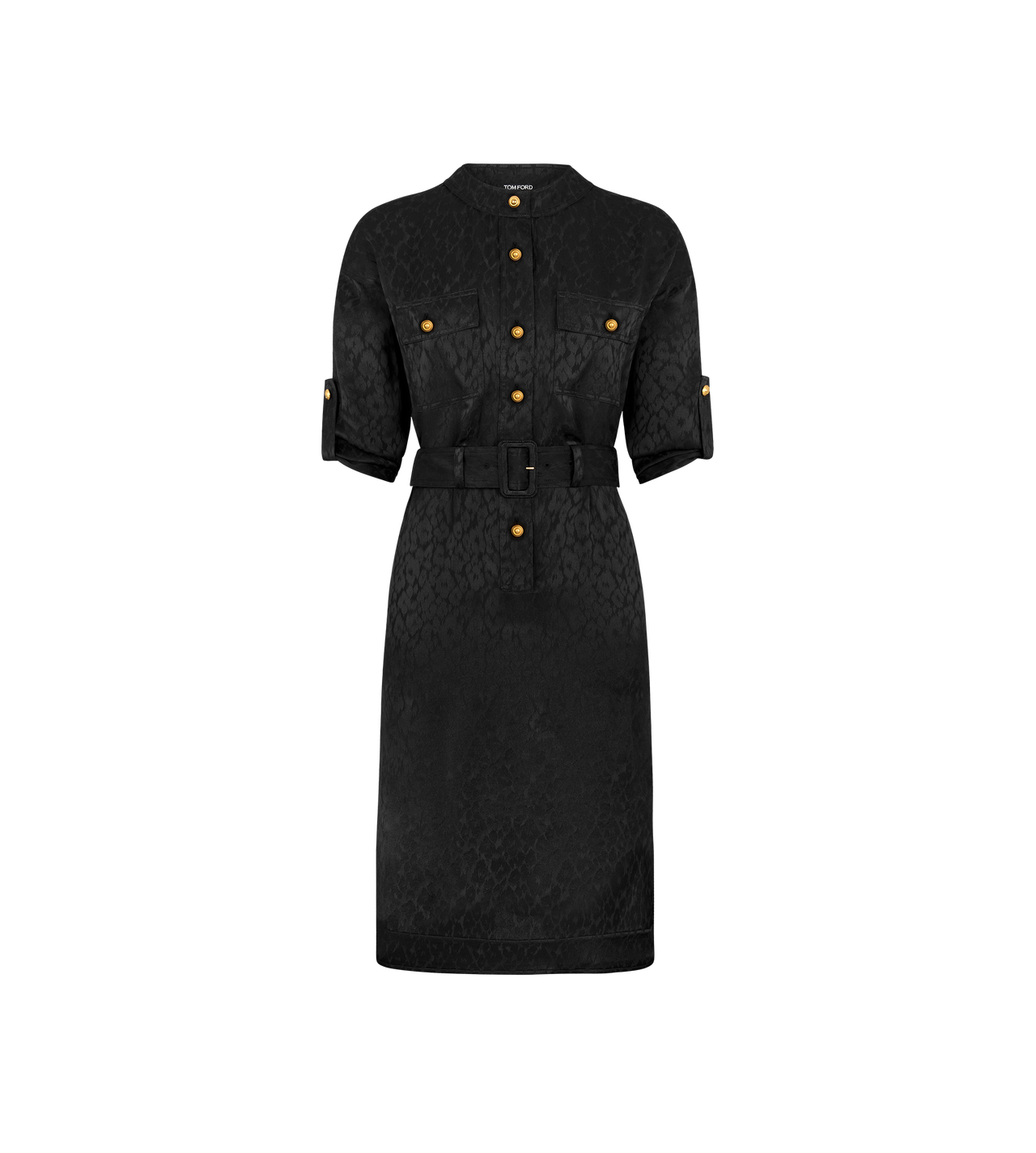 BELTED BELOW THE KNEE SHIRT DRESS image number 0