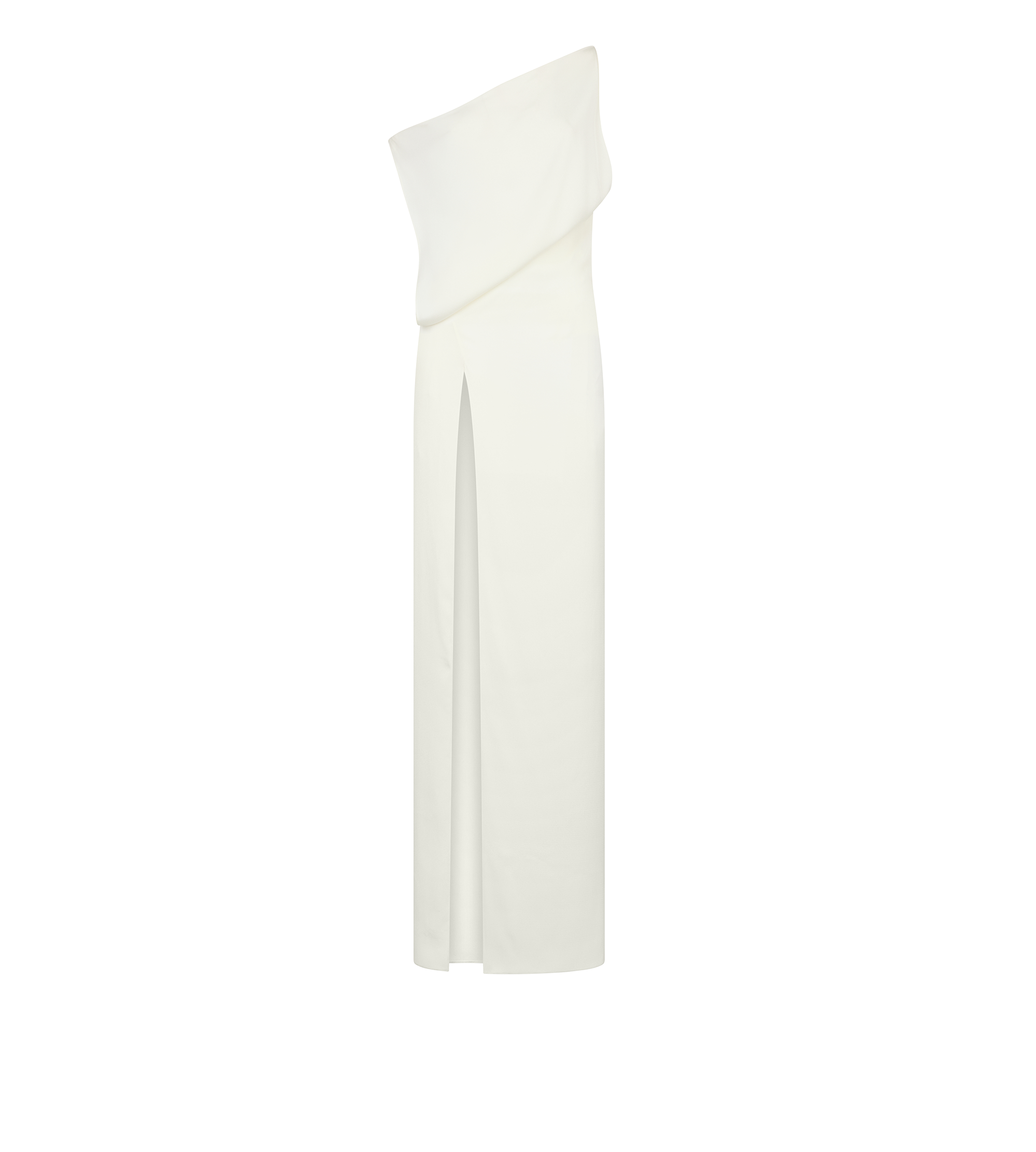 OFF THE SHOULDER EVENING DRESS WITH SIDE SLIT