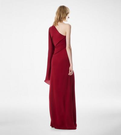 ONE SHOULDER EVENING DRESS WITH CAPE AND LIZA HARDWARE DETAIL image number 3