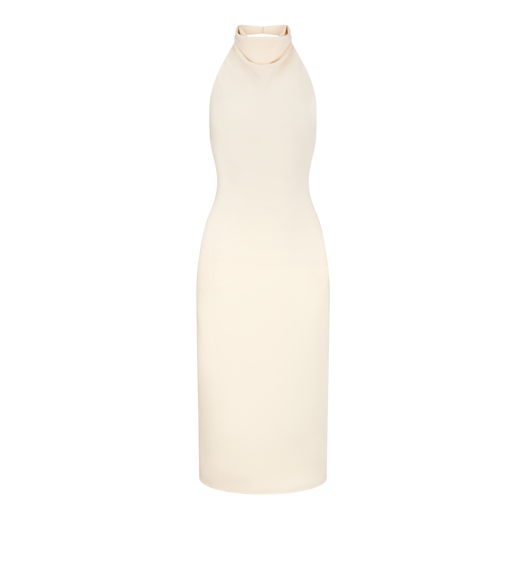 HALTERNECK SILK COCKTAIL DRESS WITH OPEN BACK