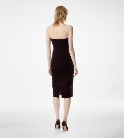 STRAPLESS VELVET COCKTAIL DRESS image number 3