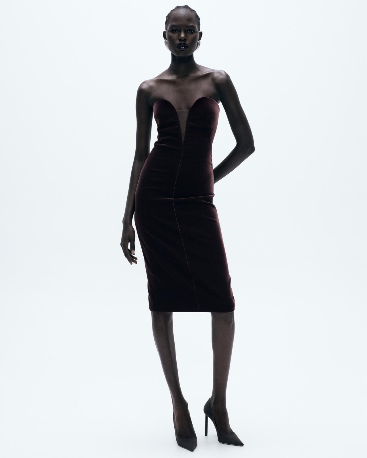 【関税＆送料込み】Tom Ford Velvet Cocktail Dress STRAPLESS VELVET COCKTAIL DRESS | Tom Ford Fashion