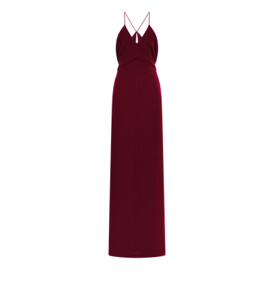 V-NECK EVENING DRESS WITH CUT OUT image number 0
