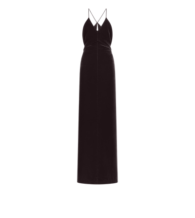 V-NECK EVENING DRESS WITH CUT OUT image number 0
