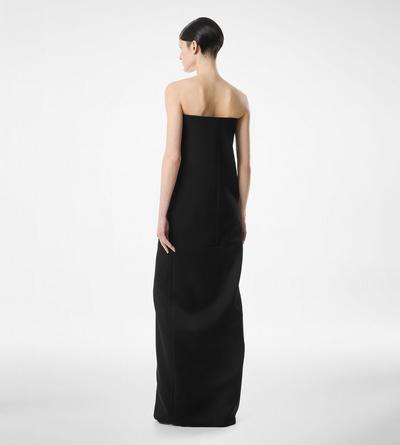 SHARP WOOL STRAPLESS EVENING DRESS image number 3