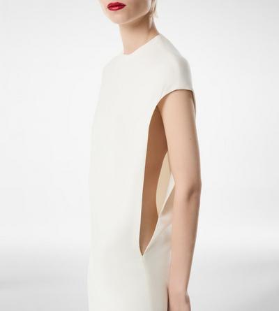 SILK DOUBLE GEORGETTE STRETCH EVENING DRESS image number 1