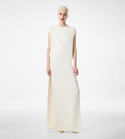 SILK DOUBLE GEORGETTE STRETCH EVENING DRESS image number 2