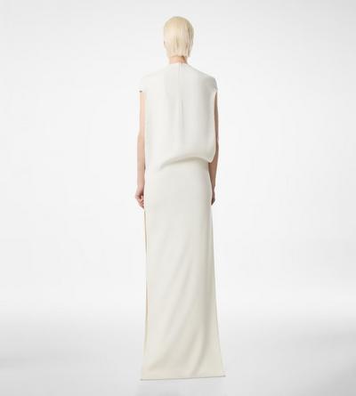 SILK DOUBLE GEORGETTE STRETCH EVENING DRESS image number 3