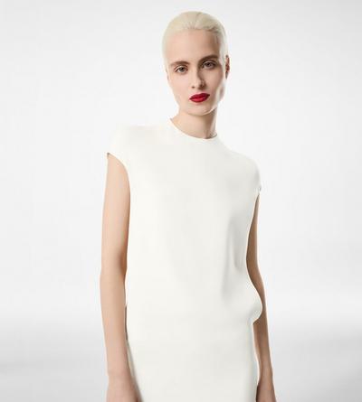 SILK DOUBLE GEORGETTE STRETCH EVENING DRESS image number 4