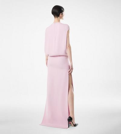 SILK DOUBLE GEORGETTE STRETCH EVENING DRESS image number 2