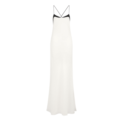 STRETCH SILK CAMISOLE EVENING DRESS image number 0