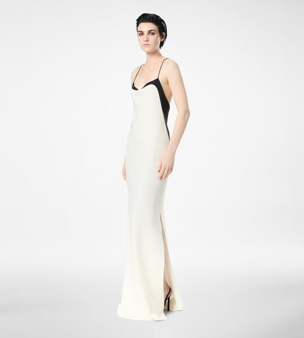 STRETCH SILK CAMISOLE EVENING DRESS image number 2