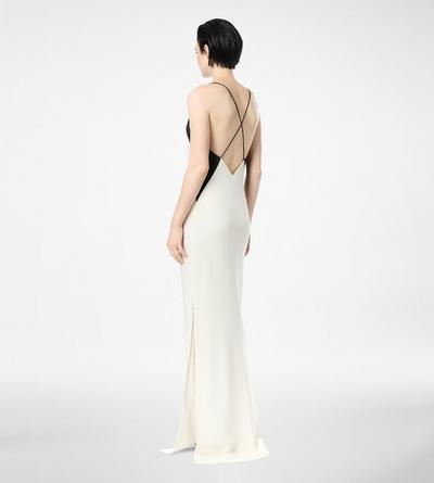 STRETCH SILK CAMISOLE EVENING DRESS image number 3
