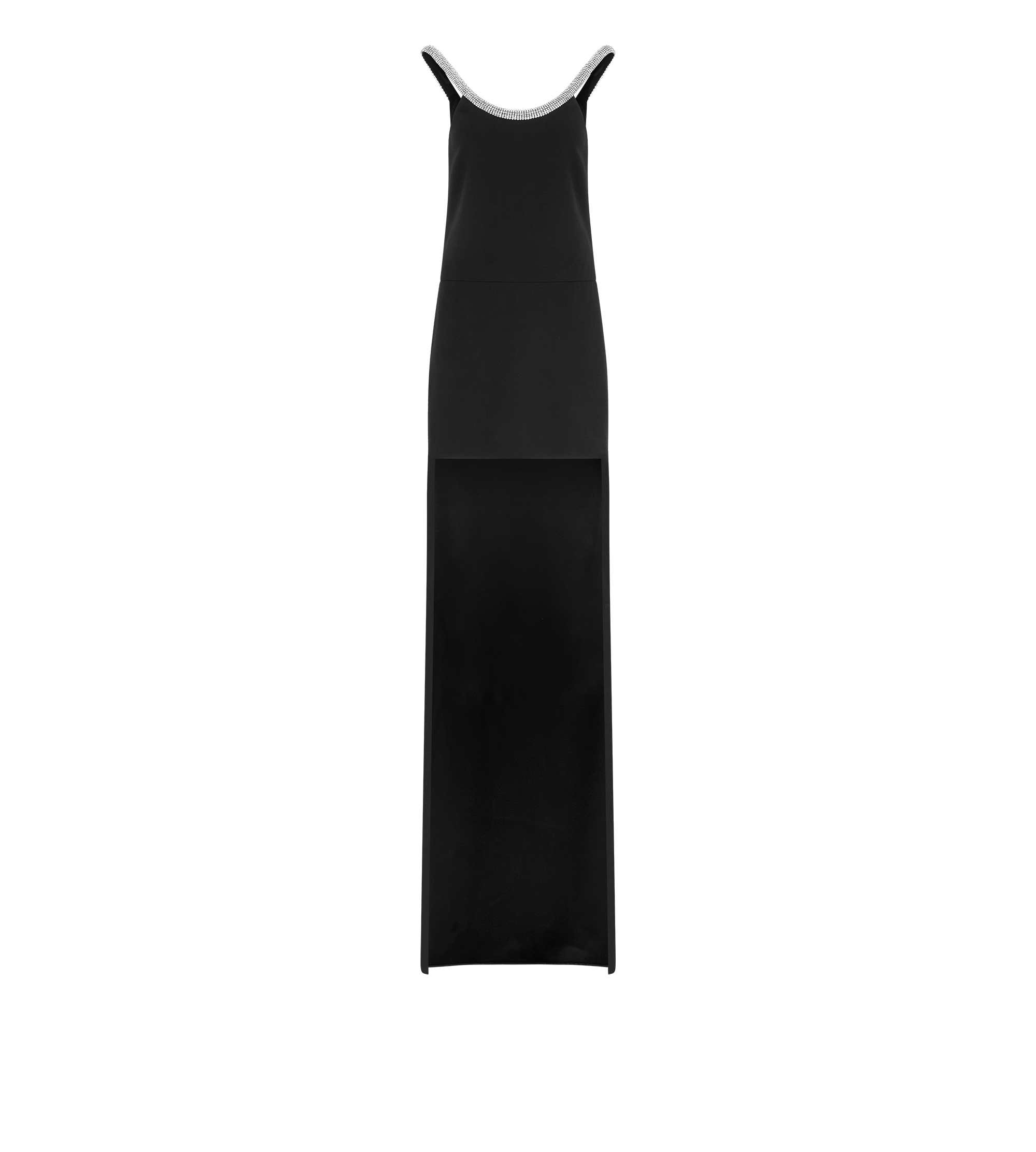 CRYSTAL EMBROIDERY SLEEVELESS ASYMMETRIC COCKTAIL DRESS