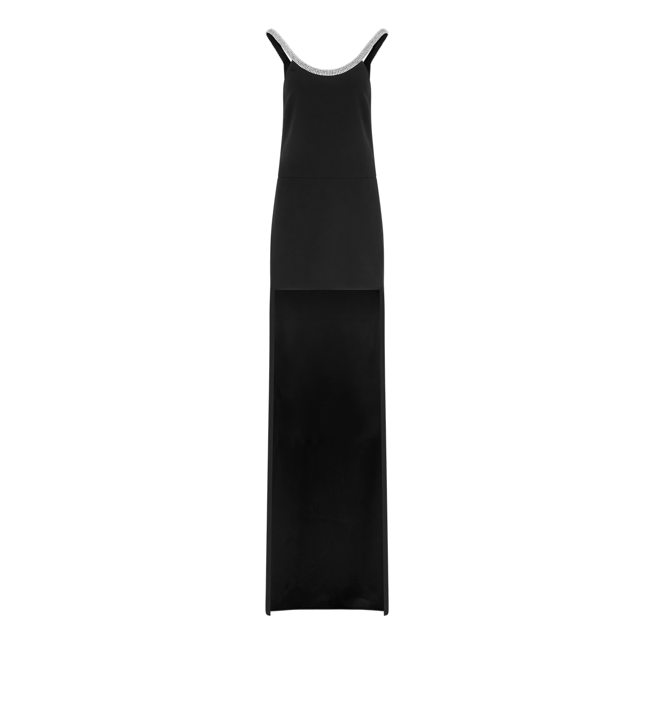 CRYSTAL EMBROIDERY SLEEVELESS ASYMMETRIC COCKTAIL DRESS image number 0