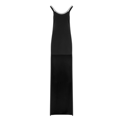 CRYSTAL EMBROIDERY SLEEVELESS ASYMMETRIC COCKTAIL DRESS image number 0