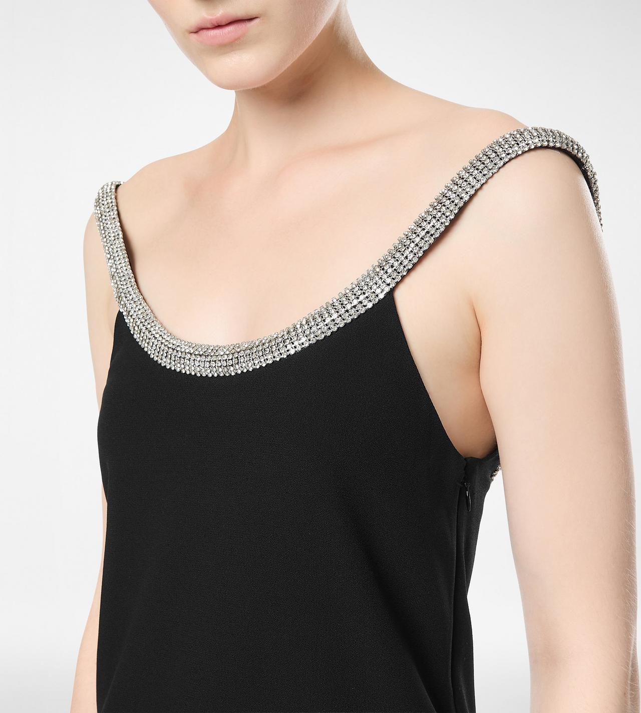 CRYSTAL EMBROIDERY SLEEVELESS ASYMMETRIC COCKTAIL DRESS image number 1