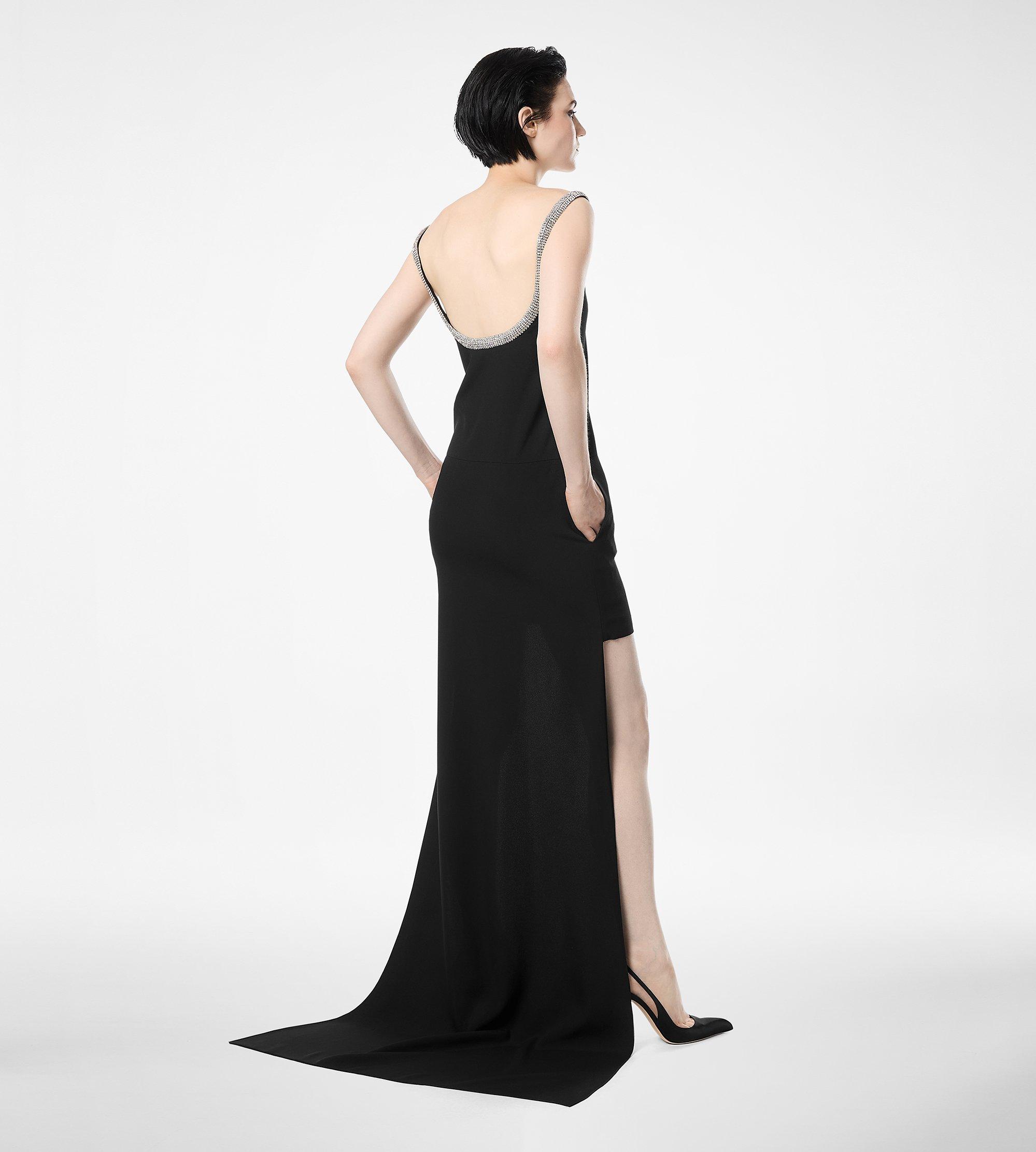 CRYSTAL EMBROIDERY SLEEVELESS ASYMMETRIC COCKTAIL DRESS | TOM FORD