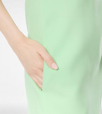 DOUBLE GEORGETTE STRETCH SILK ASYMMETRIC STRAPLESS COCKTAIL DRESS image number 1