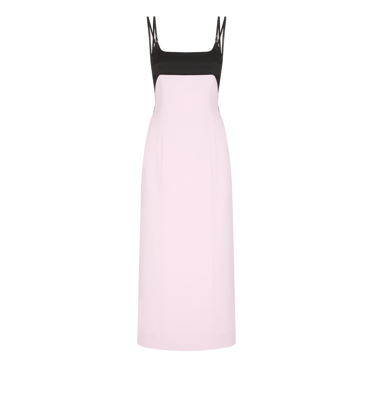 TOM FORD SILK WOOL BLEND ORCHID PINK PENCIL DRESS WITH LEATHER STRAPS