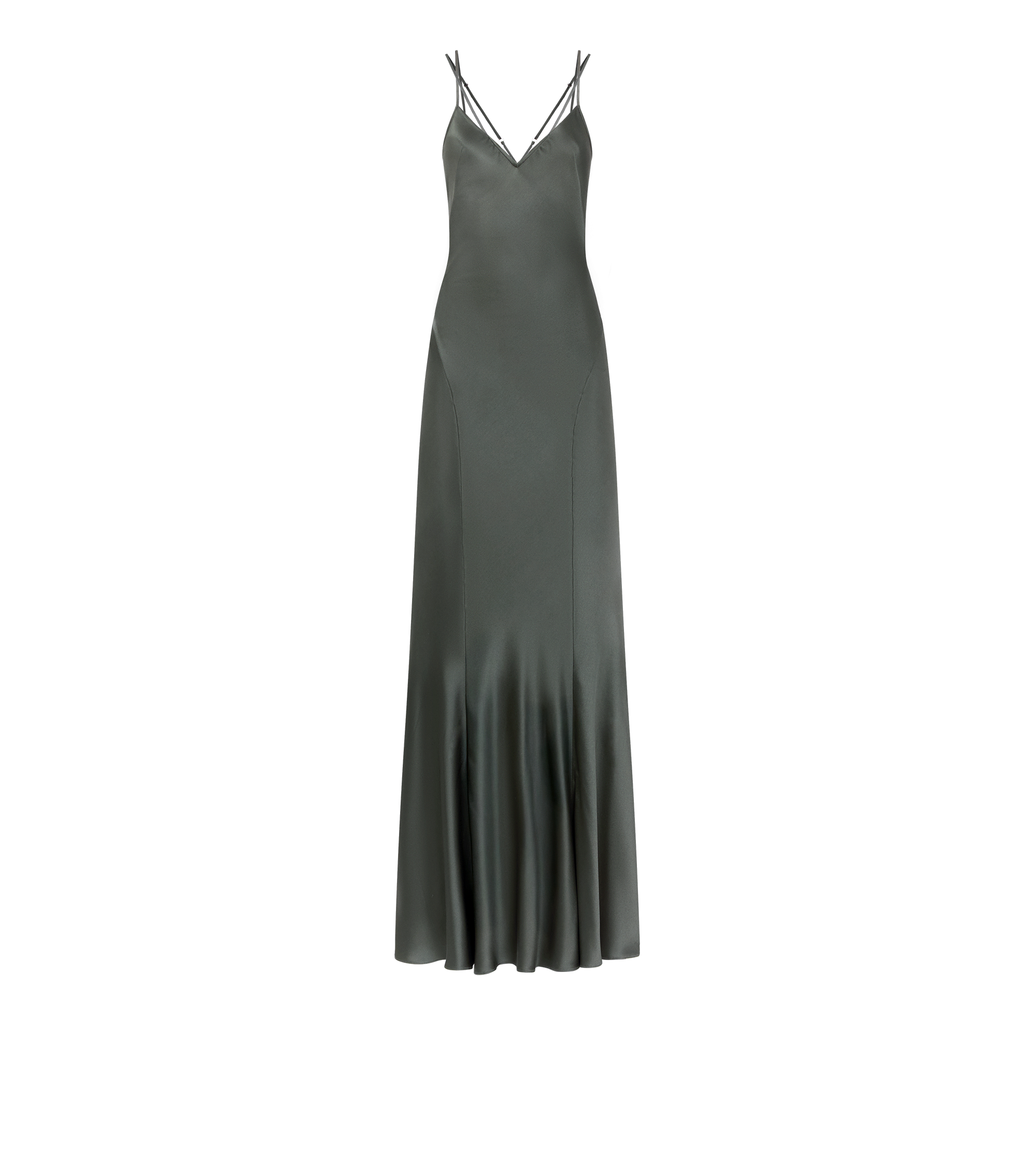 SILK EVENING SLIP DRESS WITH DOUBLE STRAPS