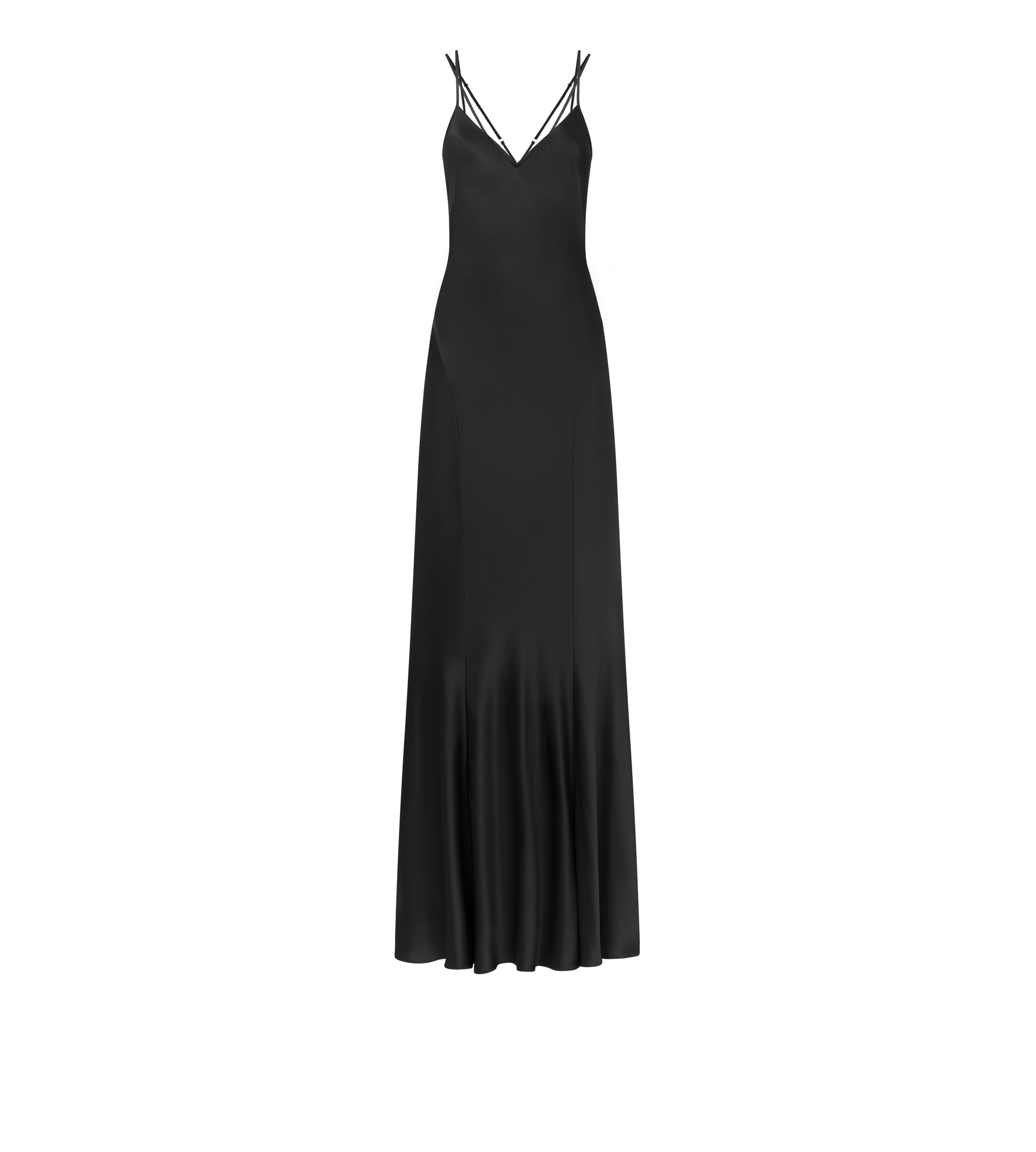 SILK EVENING SLIP DRESS WITH DOUBLE STRAPS