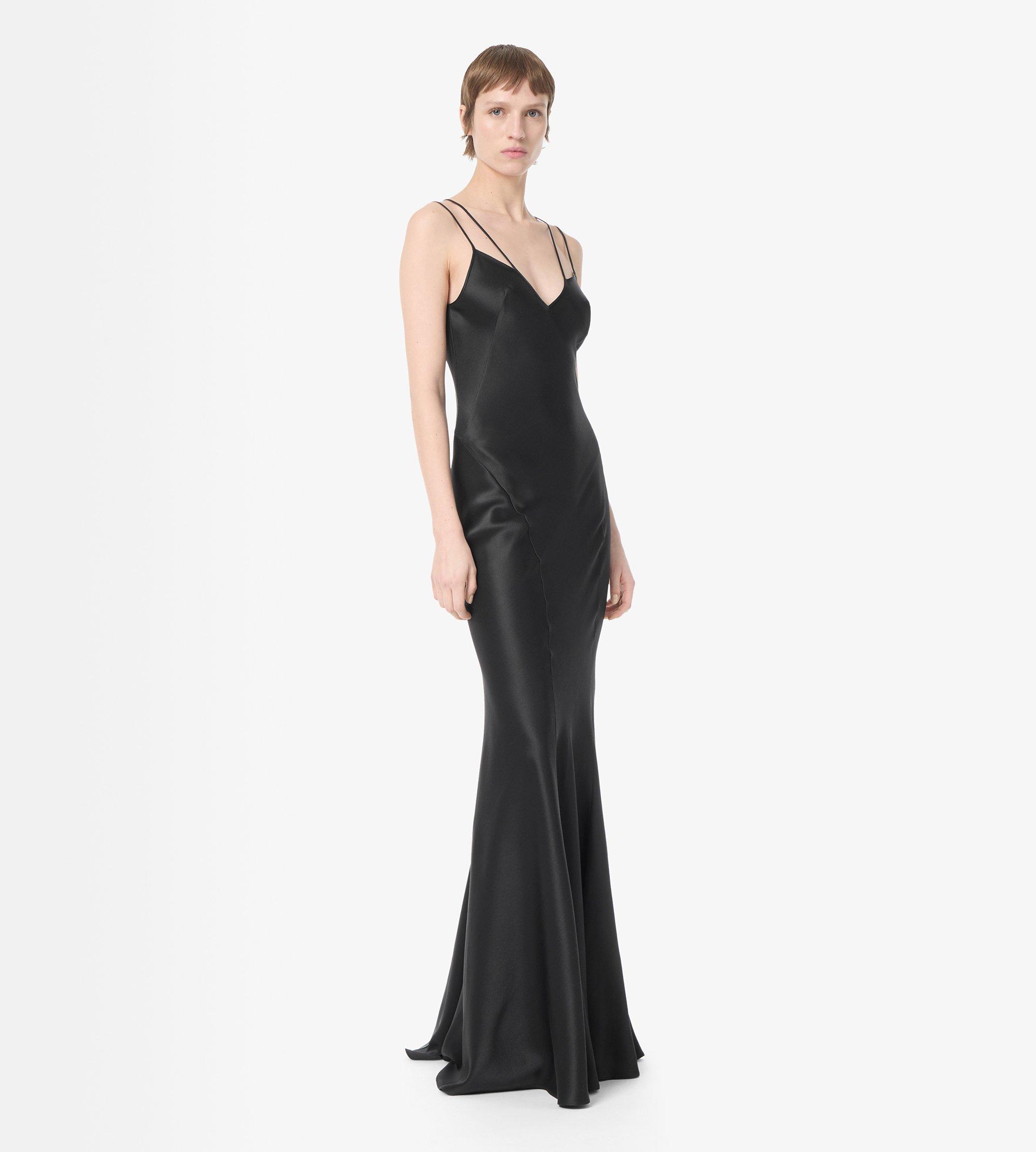 SILK EVENING SLIP DRESS WITH DOUBLE STRAPS