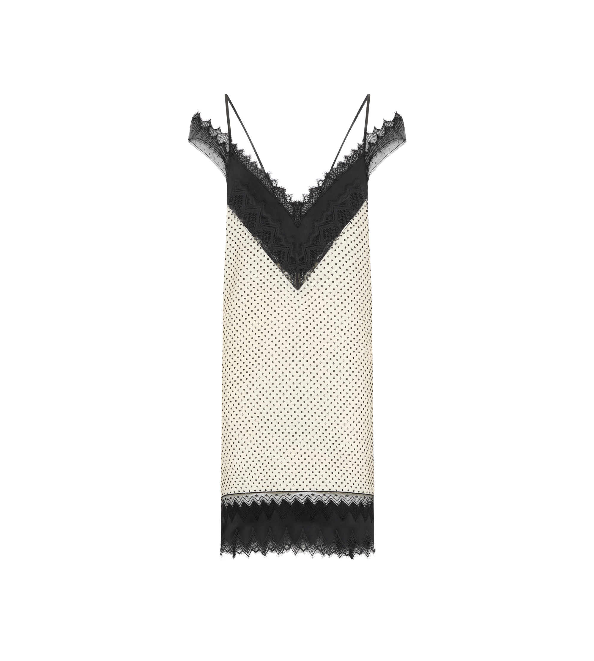 LACE-ENCRUSTED CAMISOLE MINI COCKTAIL DRESS