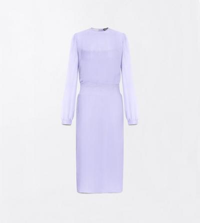 TOM FORD POLYESTER PERVINCA CHIFFON MICRO PLISS&Eacute; DRESS