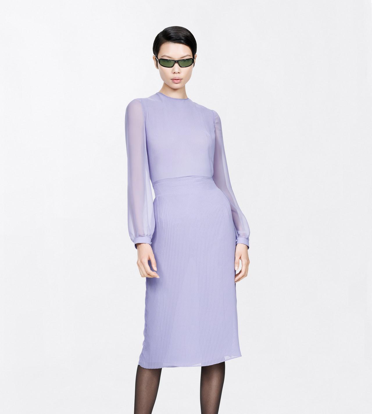 TOM FORD POLYESTER PERVINCA CHIFFON MICRO PLISS&Eacute; DRESS