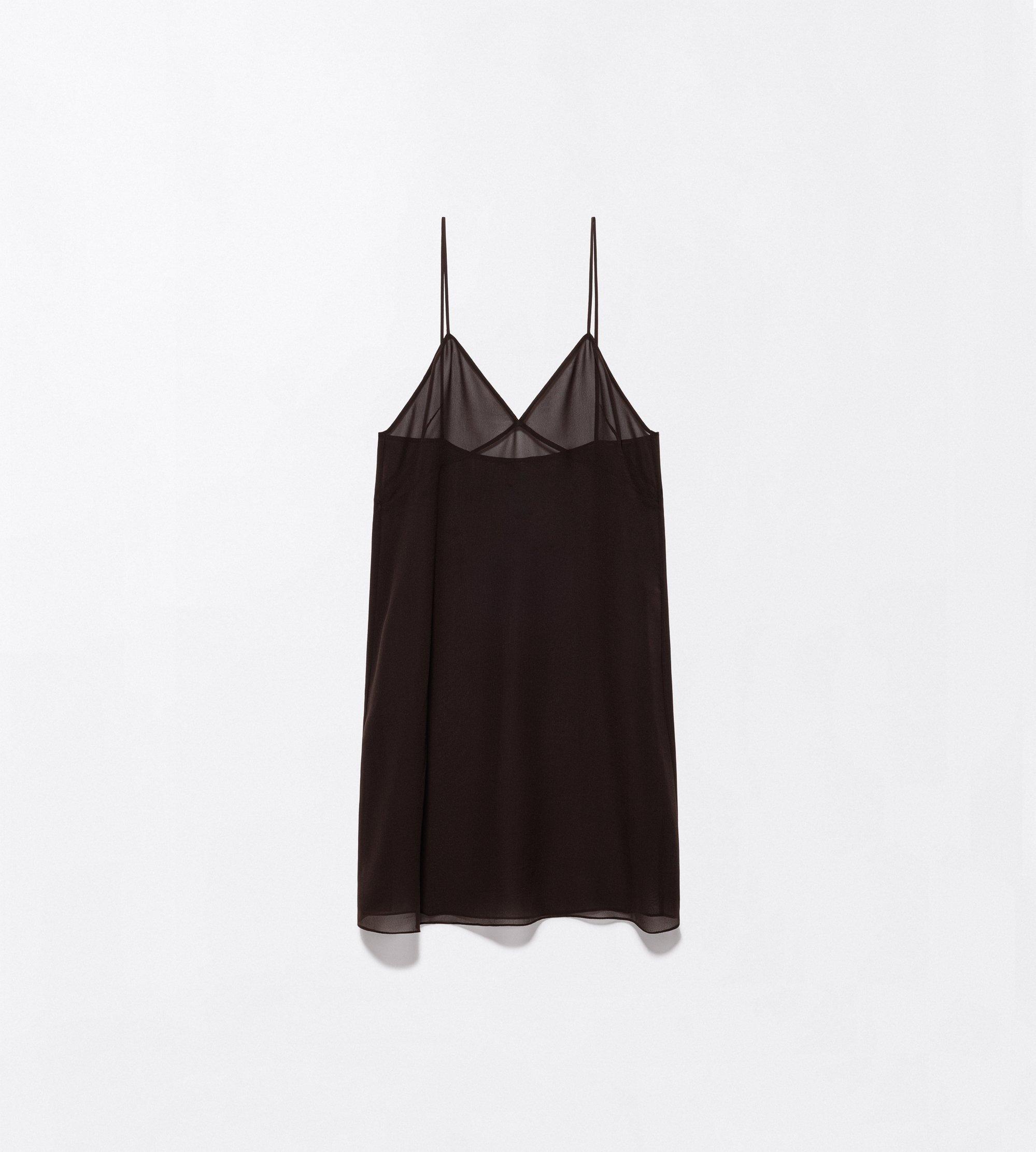 STRETCH GEORGETTE COCKTAIL SLIP DRESS