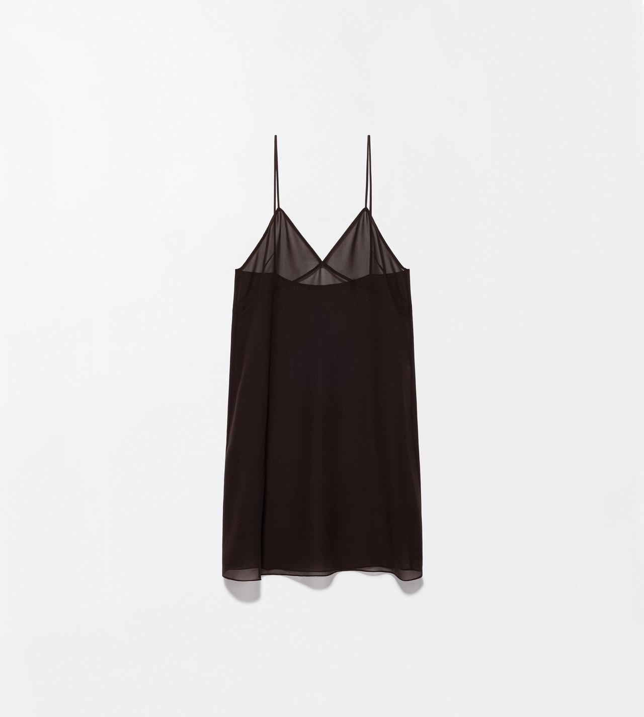 TOM FORD SILK DARK BROWN STRETCH GEORGETTE COCKTAIL SLIP DRESS