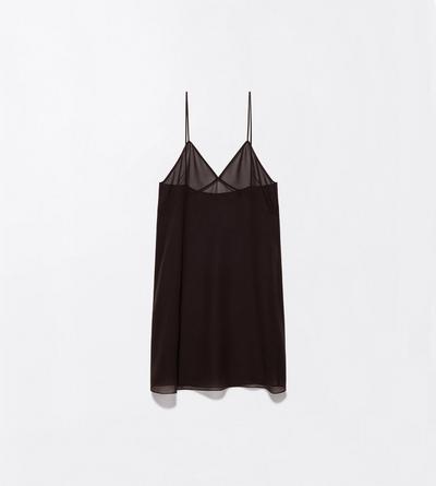 STRETCH GEORGETTE COCKTAIL SLIP DRESS