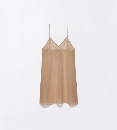 STRETCH GEORGETTE COCKTAIL SLIP DRESS