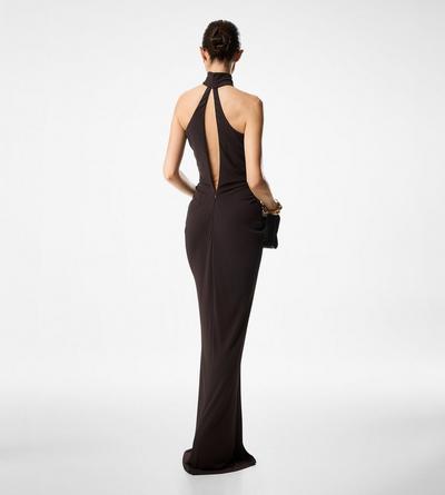 SABLE' JERSEY HALTERNECK EVENING DRESS image number 2