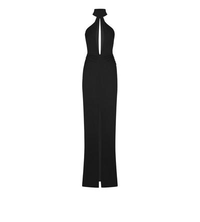 LIGHT LUSTROUS VISCOSE JERSEY EVENING DRESS