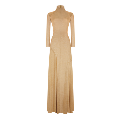 VISCOSE JERSEY TURTLENECK EVENING DRESS image number 0